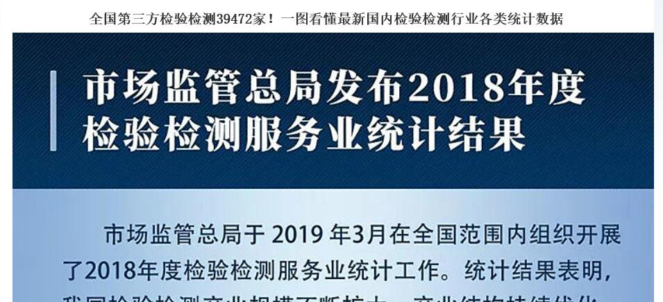 第三方檢驗(yàn)檢測(cè)39472家！一圖看懂新國(guó)內(nèi)檢驗(yàn)檢測(cè)行業(yè)各類(lèi)統(tǒng)計(jì)數(shù)據(jù)